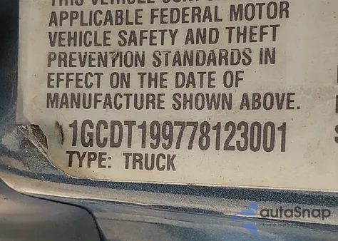 2007 Chevrolet Colorado Ls from USA, damaged, VIN 1GCDT199778123001
